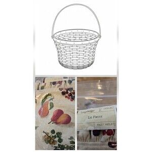 Longaberger Fruit Medley LARGE FRUIT Basket Liner ~ New